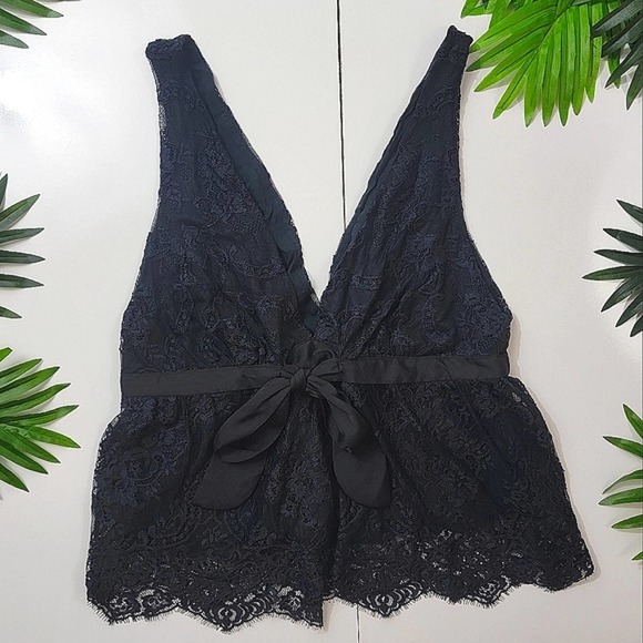 Free People Tops - Free People Chante Black Lace Tank Top